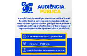 Guaraniaçu - Nesta quarta-feira (10), acontece Audiência Pública sobre a legislação do Plano Diretor